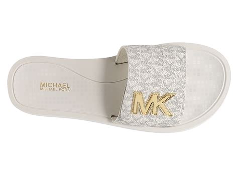 michael kors logo slide sandal|michael kors summer mid sandals.